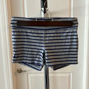 Under armor blue and grey stripped shorts